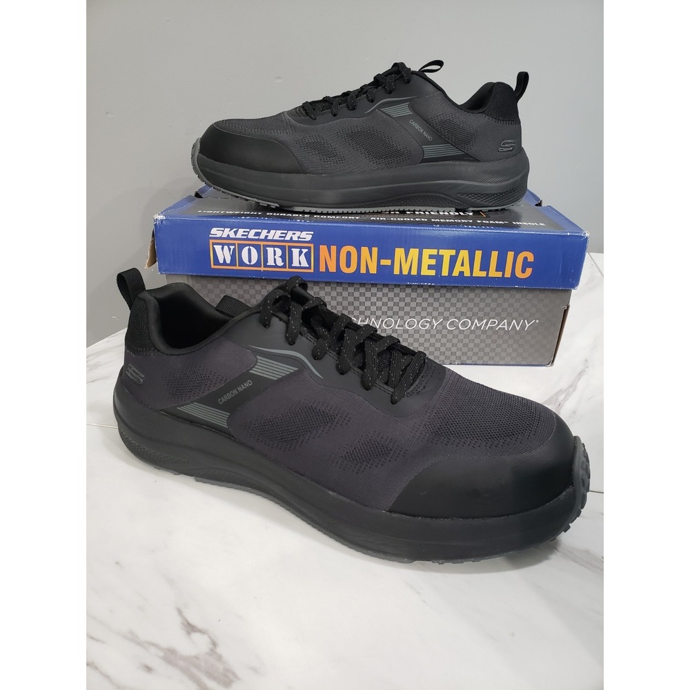 NEW MEN'S 14 WIDE - Casual Shoes Skechers Transporter Lite Work Shoe CARBON NANO